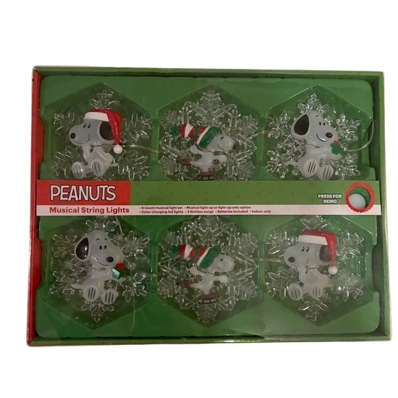 Peanuts Other - NIB PEANUTS Charlie Brown Snoopy Christmas Musical String Lights